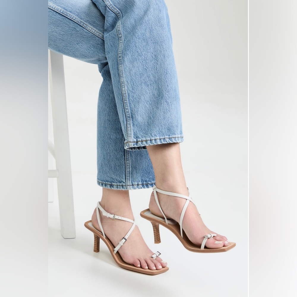 Senso Laven white Leather Heel Sandals EU 37 US 7 NIB